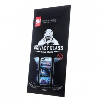 Apsauginis grūdintas stiklas "9H Privacy" telefonui Apple iPhone 13 / 13 Pro / 14 (6.1'')