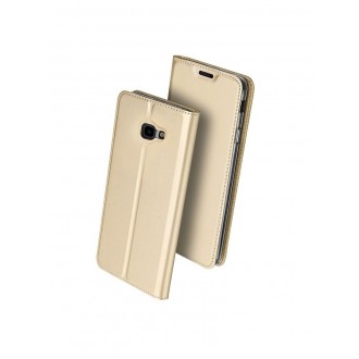 Auksinės spalvos atverčiamas dėklas Samsun J4 Plus 2018 telefonui "Dux Ducis Skin"