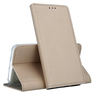 Auksinės spalvos atverčiamas dėklas "Smart Magnet" telefonui Samsung A51 5G (A516)