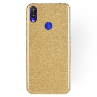 Auksinis blizgantis silikoninis dėklas "Shining" telefonui Xiaomi Redmi Note 7 / Note 7 Pro 