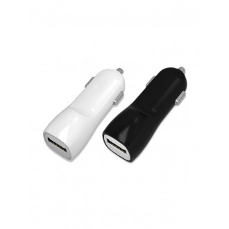 Baltas automobilinis įkroviklis Tellos su USB jungtimi (dual) (1A+2A)
