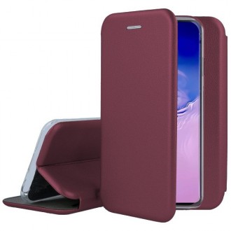 Bordo spalvos atverčiamas dėklas "Book elegance" telefonui Samsung Galaxy S10 Lite / A91