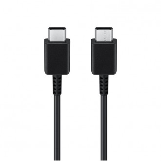USB kabelis originalus Samsung EP-DA705BBE 25W 3A Type-C-Type-C 1.0m be pakuotės juodas