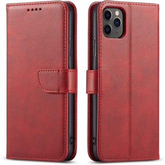 Atverčiamas raudonas dėklas "Wallet Case" telefonui Samsung Galaxy A70