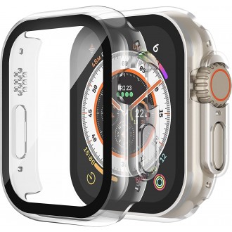 LCD apsauginis stikliukas / dėklas 360 degree cover Apple Watch 40mm skaidrus