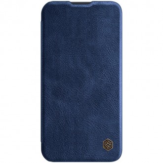 Mėlynas atverčiamas dėklas "Nillkin Qin Pro Leather" telefonui iPhone 14 Pro Max