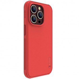 Raudonas dėklas "Nillkin Super Frosted Shield Pro" telefonui iPhone 14 Pro 