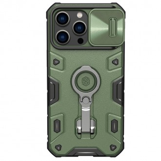 Žalias dėklas "Nillkin CamShield Armor Pro" telefonui Apple iPhone 14 Pro Max