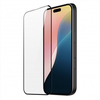 LCD apsauginis stikliukas juodais krašteliais "Dux Ducis 10D" telefonui Apple iPhone 16