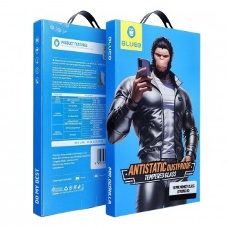 LCD apsauginis stikliukas juodais kraštais "5D Mr. Monkey Glass (Strong HD)" telefonui Apple iPhone 17 Pro