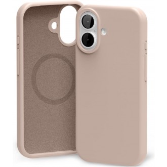 Rožinio smėlio dėklas "Mercury Pure Magsafe Silicon Case" telefonui Apple iPhone 17