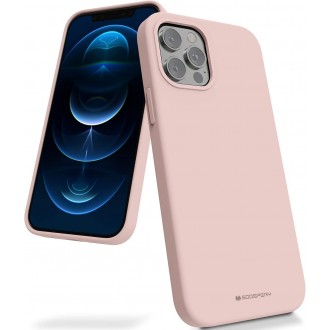 Rožinio smėlio spalvos dėklas "Mercury Silicone Case" telefonui iPhone 14 Pro