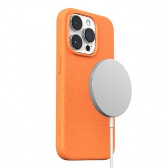 Oranžinis dėklas "Joyroom JR-BP006 Magnetic Protective Phone Case" telefonui iPhone 15 