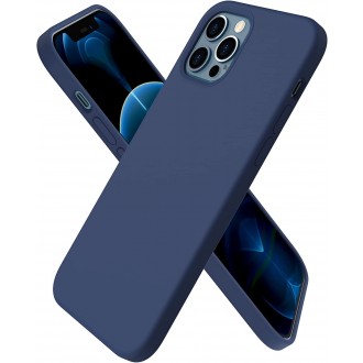 Tamsiai mėlynos spalvos silikoninis dėklas "Liquid Silicone" 1.5mm telefonui Samsung A136 A13 5G 