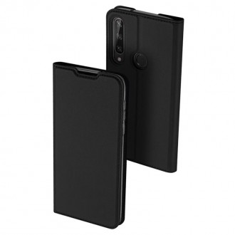 Juodas atverčiamas dėklas Huawei Y6P telefonui "Dux Ducis Skin"