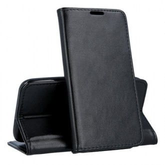 Juodas atverčiamas dėklas "Magnetic book" telefonui Xiaomi Redmi Note 9 