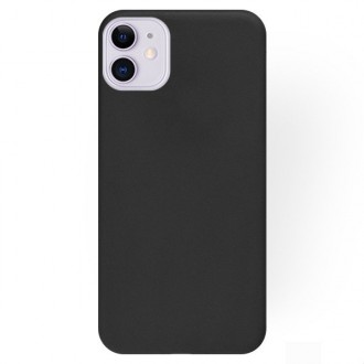 Juodas matinis silikoninis TPU dėklas telefonui Apple iPhone 11 