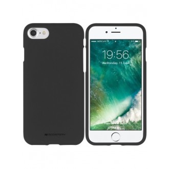 Juodas silikoninis dėklas "Mercury Soft Feeling" telefonui Apple iPhone 7 / 8 / SE 2020
