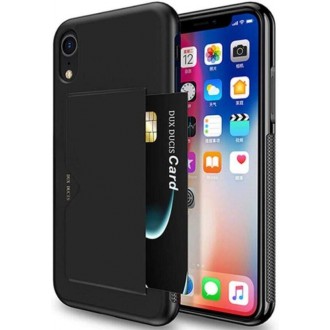 Juodas silikoninis dėklas Apple iPhone XR telefonui Dux Ducis "Pocard"