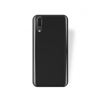 Juodas silikoninis dėklas Huawei P20 telefonui "Rubber TPU"