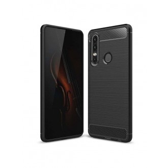 Juodas silikoninis dėklas "Carbon Lux" telefonui Xiaomi Poco C40