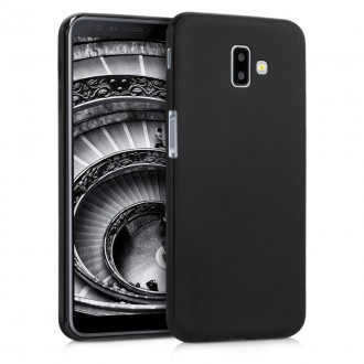 Juodas silikoninis dėklas Samsung Galaxy J610 J6 Plus 2018 telefonui "Spigen TPU Case"
