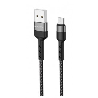 Juodas USB kabelis Borofone BX34 microUSB 1.0m