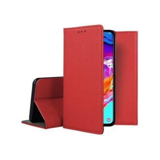 Raudonas atverčiamas dėklas Samsung Galaxy A705 A70 telefonui "Smart Magnet"