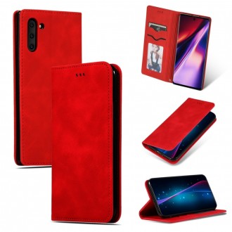 Raudonas atverčiamas dėklas "Business Style" telefonui Xiaomi Redmi A5 / Poco C71