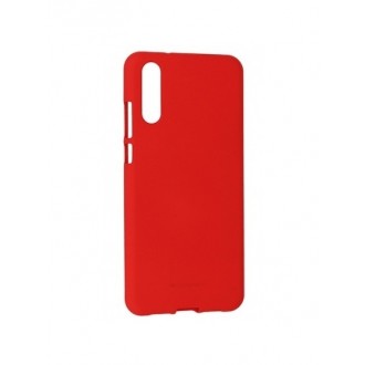 Raudonas silikoninis dėklas Huawei P20 telefonui "Mercury Soft Feeling"