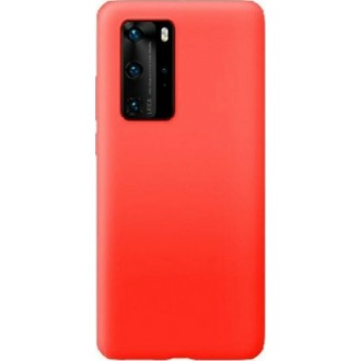 Raudonas silikoninis dėklas Huawei P40 Pro telefonui "Mercury Soft Feeling"