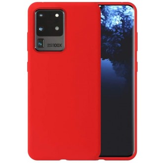 Raudonas silikoninis dėklas Samsung Galaxy G988 S20 Ultra telefonui "Liquid Silicone" 1.5mm