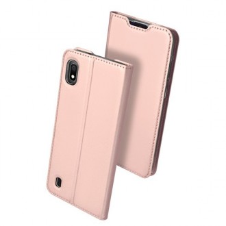 Rožinės-Auksinės spalvos atverčiamas dėklas Samsung A105 A10 telefonui "Dux Ducis Skin"