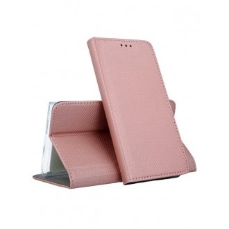 Rožinės-auksinės spalvos atverčiamas dėklas "Smart Magnet" telefonui Samsung Galaxy A40 (A405) 
