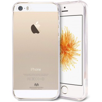 Skaidrus silikoninis dėklas Apple iPhone 5G / 5S  telefonui Mercury Goospery "Jelly Clear"