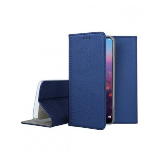 Tamsiai mėlynas atverčiamas dėklas Huawei P20 telefonui "Smart Magnet"