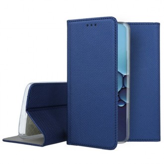 Tamsiai mėlynas atverčiamas dėklas Huawei P40 telefonui "Smart Book Magnet"