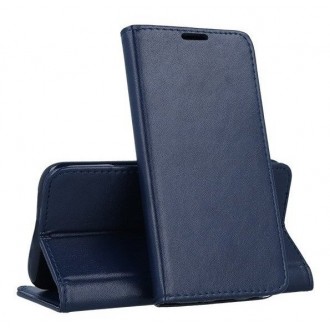 Tamsiai mėlynas atverčiamas dėklas Samsung Galaxy A715 A71 telefonui "Magnetic book"