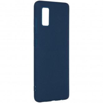Tamsiai mėlynas silikoninis dėklas "Liquid Silicone" 1.5mm telefonui Samsung Galaxy A41