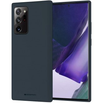 Tamsiai mėlynas silikoninis dėklas Samsung Galaxy N985 Note 20 Ultra telefonui "Mercury Soft Feeling"