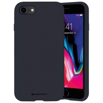 Tamsiai mėlynos spalvos dėklas "Mercury Silicone Case" telefonui Apple iPhone 7 / 8 / SE 2020 / SE 2022