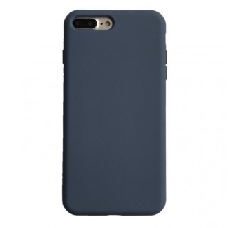 Tamsiai mėlynos spalvos silikoninis dėklas Apple iPhone 12 mini telefonui "Liquid Silicone" 1.5mm