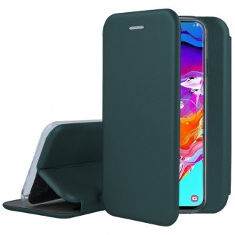 Tamsiai žalias atverčiamas dėklas "Book Elegance" telefonui Samsung Galaxy A705 A70