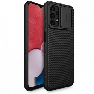 Juodas dėklas su kameros apsauga "Nillkin Camshield" telefonui Galaxy A13 4G / LTE