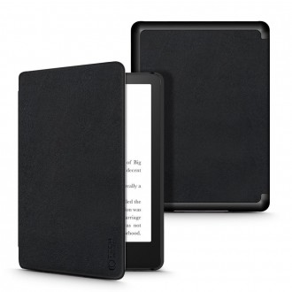 Juodas atverčiamas dėklas ''Tech-Protect Smartcase'' planšetei Kindle Paperwhite V / 5 / Signature Edition 