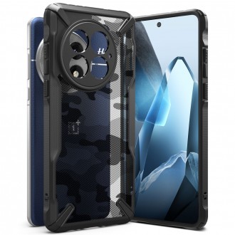 Juodais tvirtais kraštais dėklas "Ringke Fusion X Camo" telefonui OnePlus 13