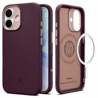 Burgundy spalvos dėklas "Spigen Nano POP Mag Magsafe" telefonui Apple iPhone 17 