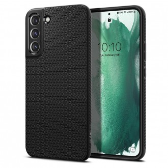 Juodas originalios tekstūros dėklas "Spigen Liquid Air" telefonui Samsung Galaxy S22 Plus