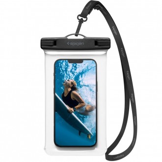 Itin skaidrus universalus vandeniui atsparus dėklas "Spigen A601 Universal Waterproof Case" 