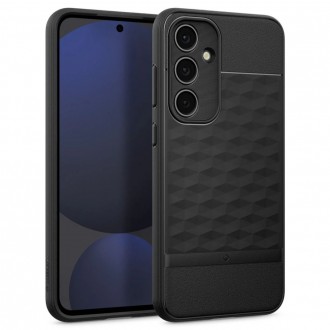 Juodas 3D dizaino dėklas "Spigen Caseology Parallax" telefonui Samsung Galaxy S24 FE